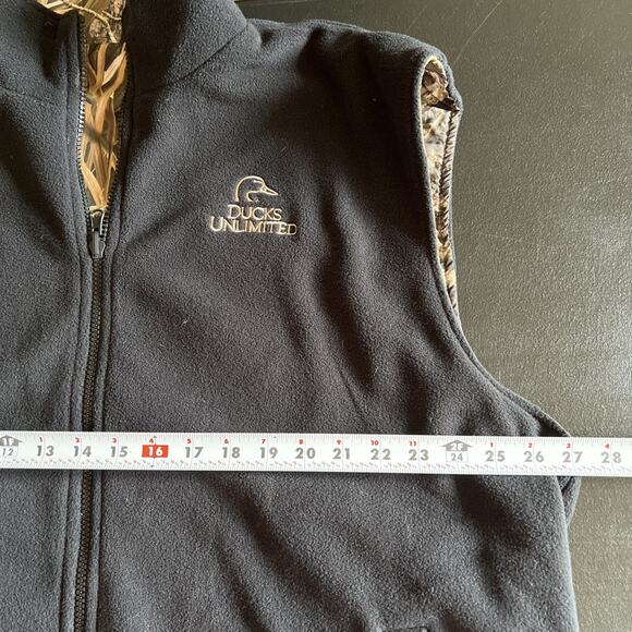 Mossy Oak Ducks Unlimited Fleece Lined Vest Mens 2X Shadow Grass Habitat Camo - Picture 3 of 10
